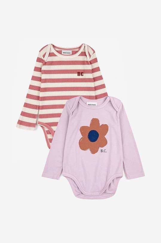 Bobo Choses body niemowlęce 2-pack Produkt niemowlęcy różowy 223AB016