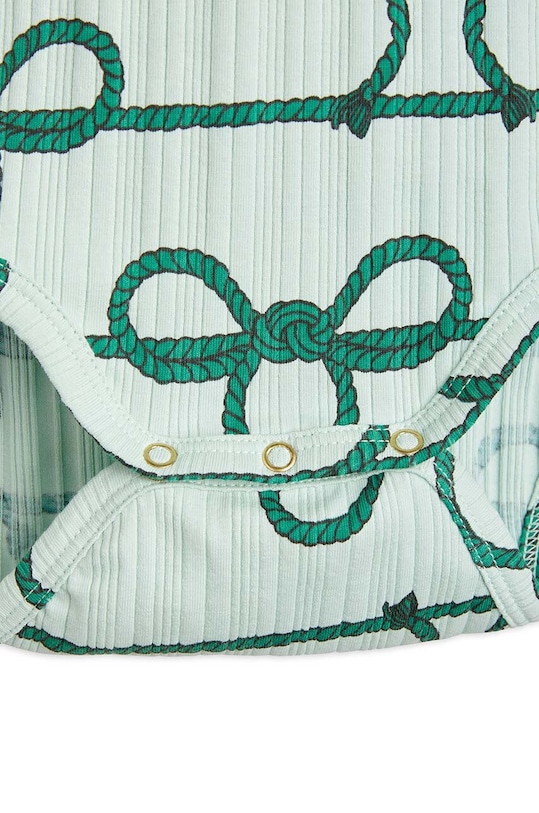 Mini Rodini body niemowlęce zielony 2364010275
