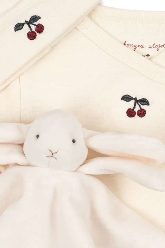 Chłopiec Konges Sløjd zestaw niemowlęcy bawełniany MATERNITY PACKAGE 3-pack KS6041 beżowy