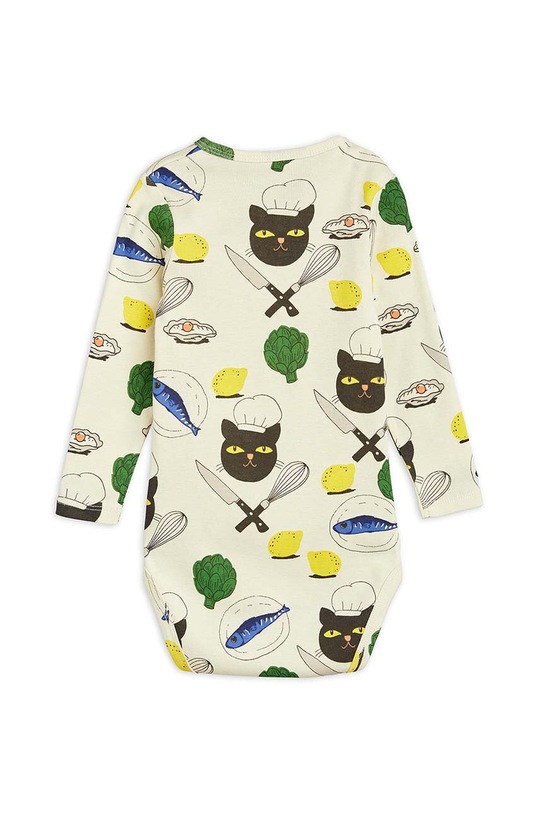 Mini Rodini body bawełniane niemowlęce 2374010800 beżowy AW23