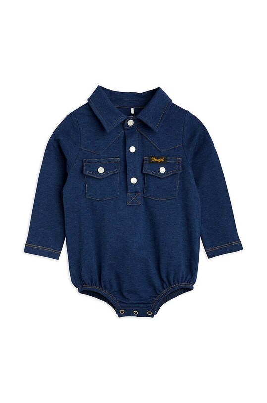 Băieți Mini Rodini body bebe Mini Rodini x Wrangler 2384010060 bleumarin