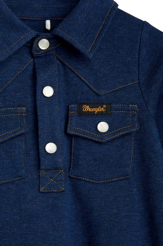 Mini Rodini body bebe Mini Rodini x Wrangler bleumarin 2384010060