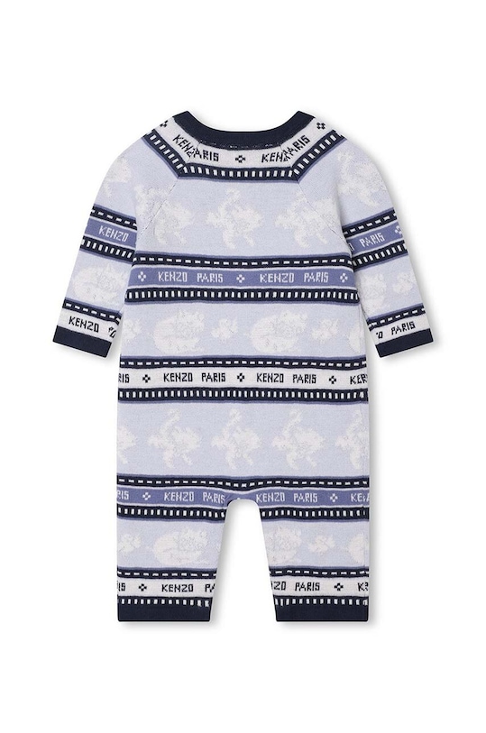 Бавовняний ромпер для немовлят Kenzo Kids K94110 блакитний AW23