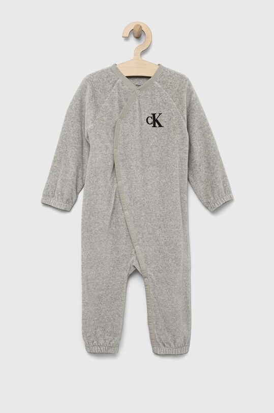 Дитячі повзунки Calvin Klein Jeans Для немовлят сірий IN0IN00096.9BYX