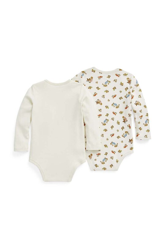 Polo Ralph Lauren body bawełniane niemowlęce 2-pack 310918128001 beżowy AW23