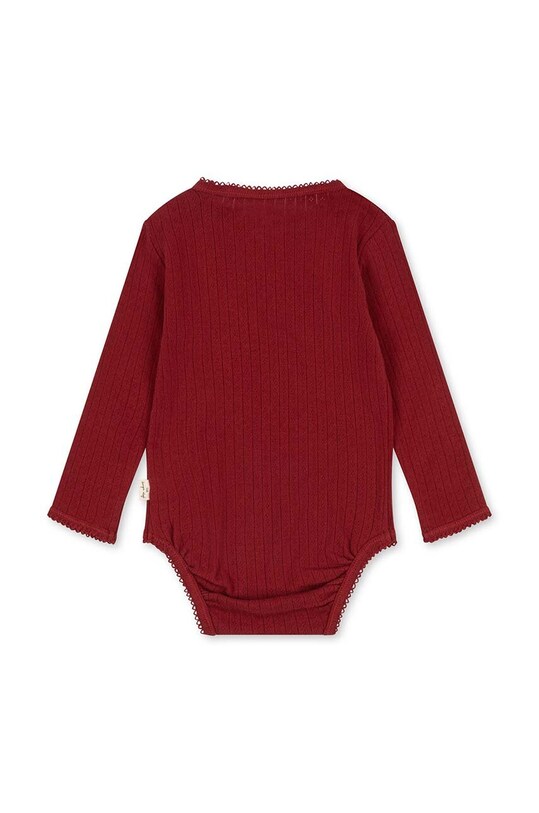Konges Sløjd body bawełniane niemowlęce KS6441 bordowy AW23