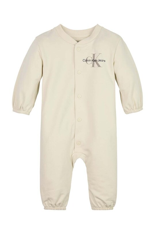 Calvin Klein Jeans pajacyk niemowlęcy Produkt niemowlęcy beżowy IN0IN00136.9BYX