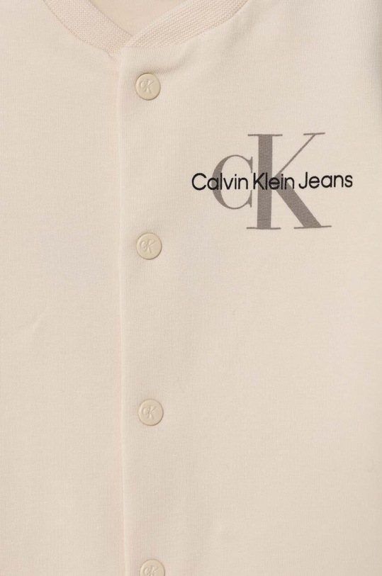 Chłopiec Calvin Klein Jeans pajacyk niemowlęcy IN0IN00136.9BYX beżowy