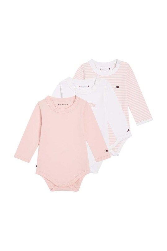 Κορμάκι Tommy Hilfiger 3-pack Βρεφικό προϊόν ροζ KN0KN01726.9BYX