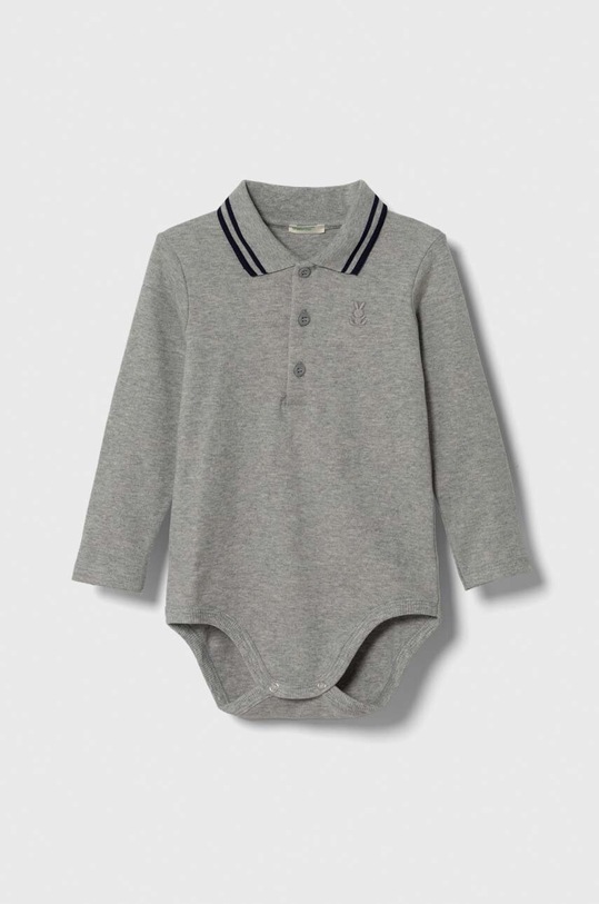 Bavlněné kojenecké body United Colors of Benetton Kojenecký výrobek šedá 3CDIAB00F.W.SEASONAL