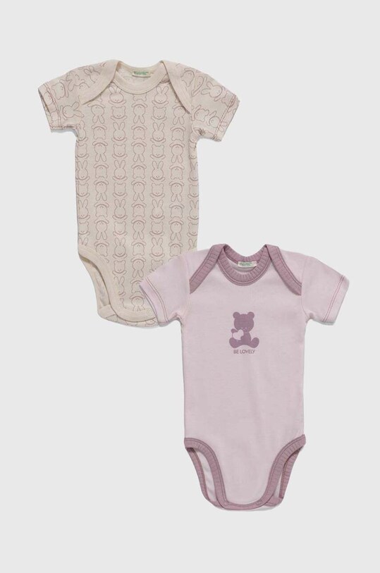 Βαμβακερά φορμάκια για μωρά United Colors of Benetton 2-pack Βρεφικό προϊόν ροζ 3GI70B00H.W.SEASONAL