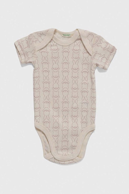 United Colors of Benetton body bawełniane niemowlęce 2-pack 3GI70B00H.W.SEASONAL różowy AW23