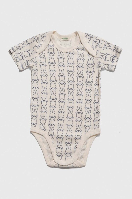 Pamučni bodi za bebe United Colors of Benetton 2-pack 3GI70B00H.W.SEASONAL plava AW23
