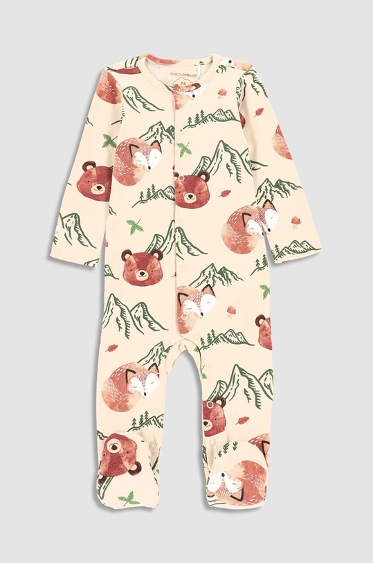 Дитячі бавовняні повзунки Coccodrillo ZC3404102USB бежевий AW23