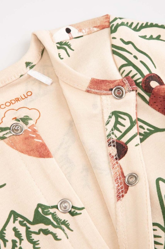 Дитячі бавовняні повзунки Coccodrillo бежевий ZC3404102USB