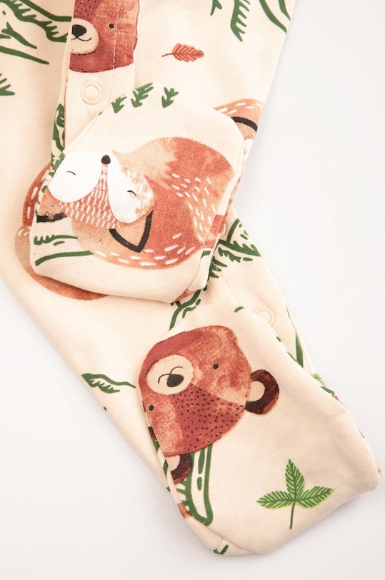 Дитячі бавовняні повзунки Coccodrillo ZC3404102USB бежевий