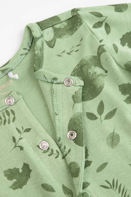 Chłopiec Coccodrillo rampers bawełniany niemowlęcy ZC3404202USB zielony