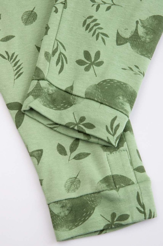 Coccodrillo rampers bawełniany niemowlęcy zielony ZC3404202USB