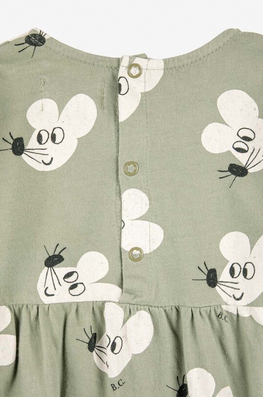 Хлопковый ромпер для младенцев Bobo Choses зелёный 223AB077