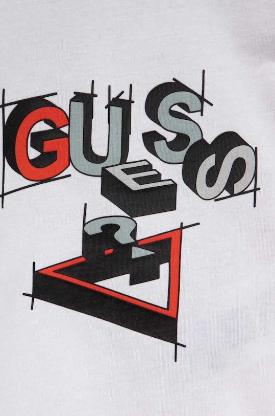 Chlapec Detské bavlnené tričko s dlhým rukávom Guess I3YI05.K8HM4.9BYX biela
