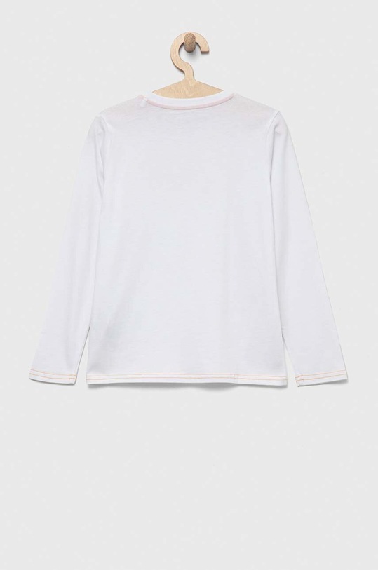Guess longsleeve bawełniany dziecięcy L3YI06.K8HM4.9BYX biały AW23