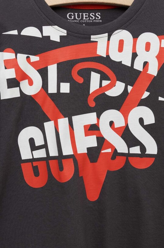 Αγορίστικα Παιδικό βαμβακερό μακρυμάνικο Guess L3YI23.K8HM4.9BYX γκρί