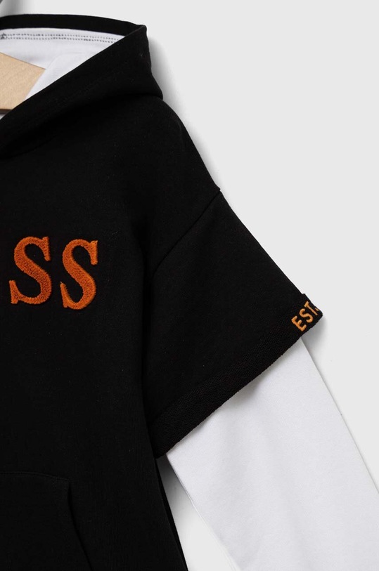 Otroški bombažen pulover Guess črna L3YQ00.KA6R3.9BYX