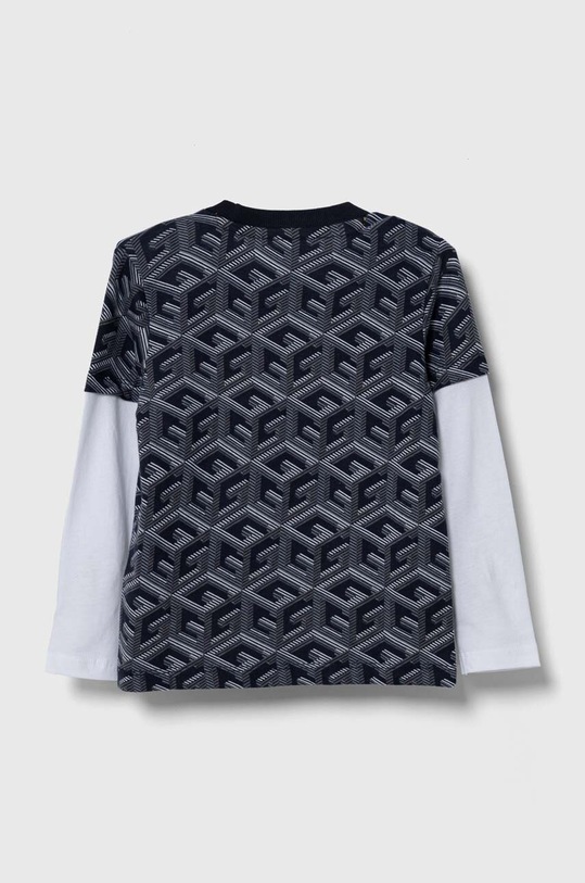 Guess longsleeve bawełniany dziecięcy N3YI32.K8HM3.9BYX granatowy AW23