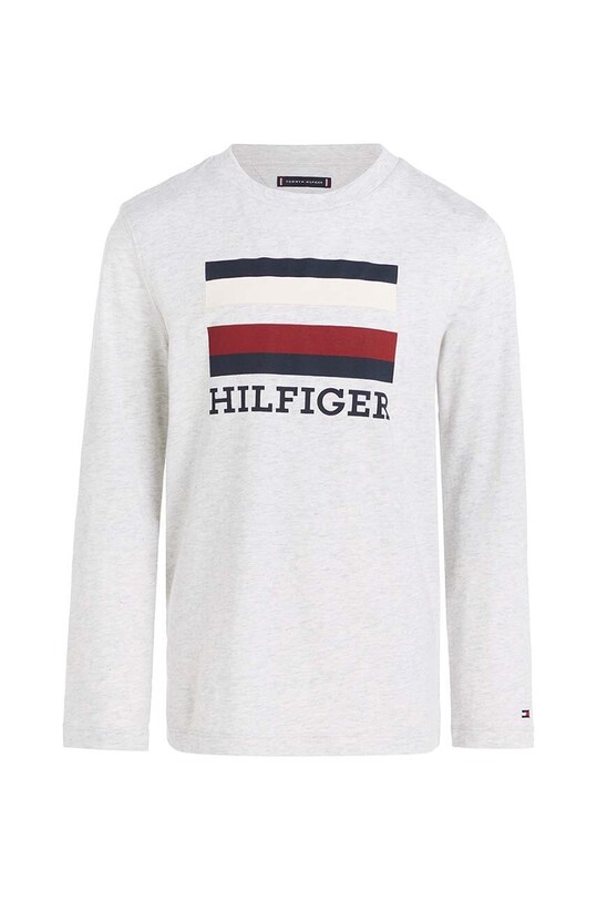 Παιδικό βαμβακερό μακρυμάνικο Tommy Hilfiger KB0KB08331.128.176.9BYX γκρί AW23