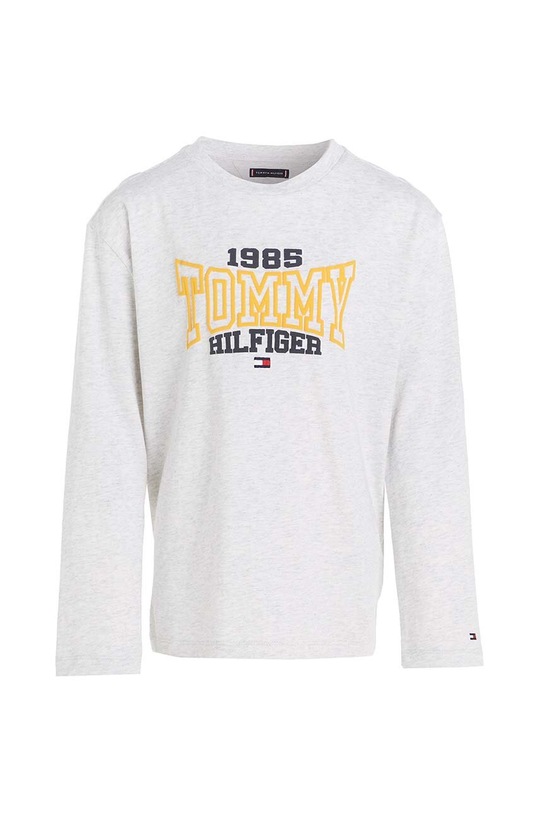 Dječja pamučna majica dugih rukava Tommy Hilfiger KB0KB08429.74.122.9BYX siva AW23