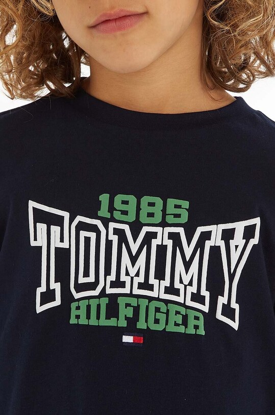 Παιδικό βαμβακερό μακρυμάνικο Tommy Hilfiger KB0KB08429.74.122.9BYX σκούρο μπλε