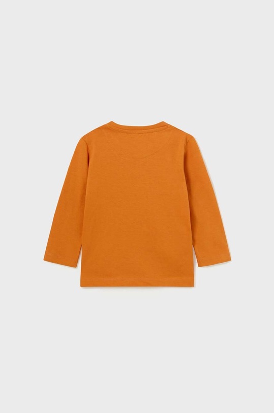 Mayoral longsleeve bawełniany niemowlęcy 108.3C.Baby.9BYX pomarańczowy