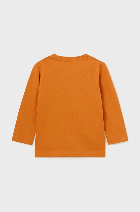 Mayoral longsleeve bawełniany niemowlęcy 108.3C.Baby.9BYX pomarańczowy AW23