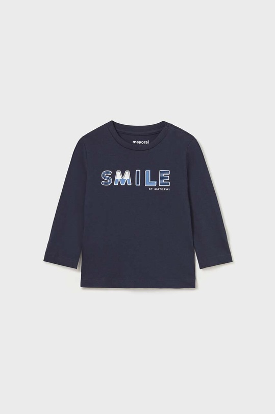 Mayoral longsleeve bawełniany niemowlęcy okrągły niebieski 108.3C.Baby.9BYX