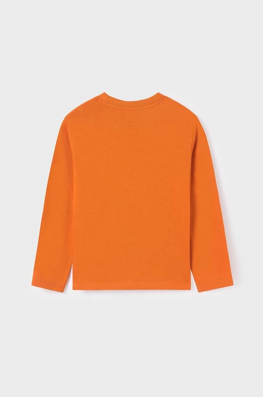 Mayoral longsleeve bawełniany dziecięcy pomarańczowy 842.7B.Junior.9BYX