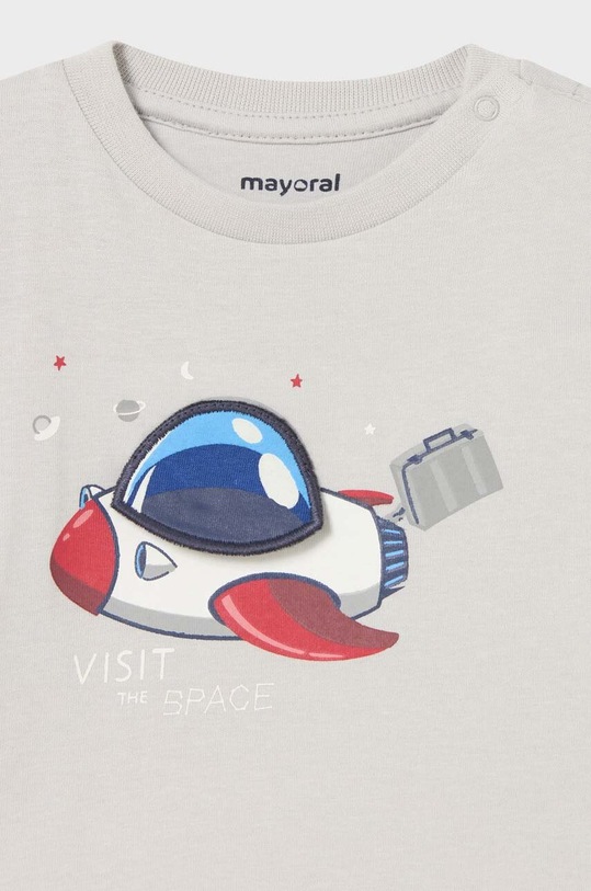 Mayoral longsleeve bawełniany niemowlęcy szary 2014.3B.Baby.9BYX