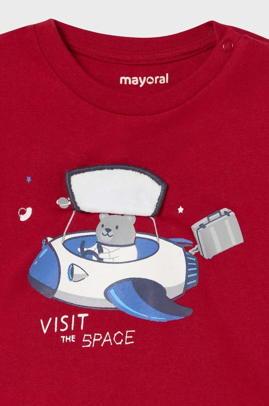 Хлопковый лонгслив для младенцев Mayoral 2014.3B.Baby.9BYX красный