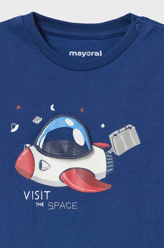 Mayoral longsleeve bawełniany niemowlęcy 2014.3B.Baby.9BYX niebieski