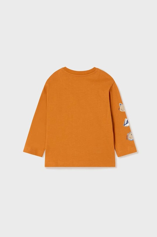 Mayoral longsleeve bawełniany niemowlęcy 2020.3D.Baby.9BYX pomarańczowy AW23