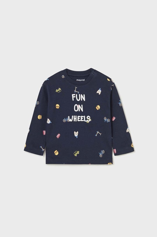 Dětský bavlněný dlouhý rukáv Mayoral kulatý námořnická modř 2021.3E.Baby.9BYX