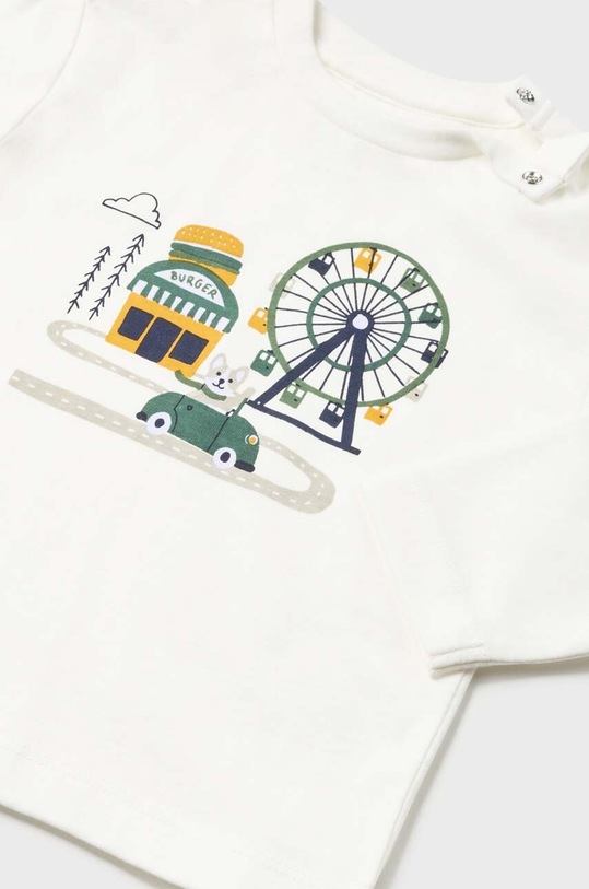 Mayoral longsleeve bawełniany niemowlęcy 2-pack żółty 2022.3F.Baby.9BYX