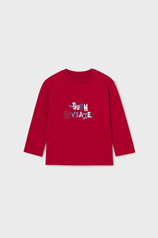 Mayoral longsleeve bawełniany niemowlęcy 2-pack 2022.3F.Baby.9BYX czerwony AW23