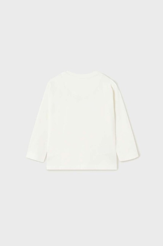 Mayoral longsleeve bawełniany niemowlęcy 2023.3E.Baby.9BYX beżowy AW23
