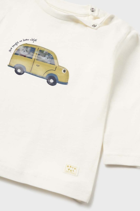 Chłopiec Mayoral longsleeve bawełniany niemowlęcy 2023.3E.Baby.9BYX beżowy