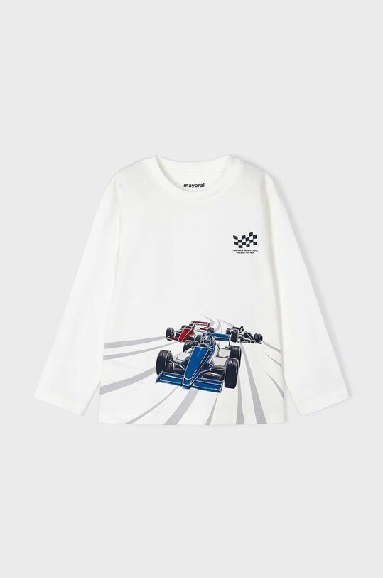 Mayoral longsleeve bawełniany dziecięcy 4017.5B.Mini.9BYX niebieski AW23