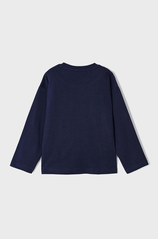 Mayoral longsleeve bawełniany dziecięcy 4021.5C.Mini.9BYX granatowy AW23