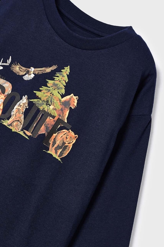 Chłopiec Mayoral longsleeve bawełniany dziecięcy 4021.5C.Mini.9BYX granatowy