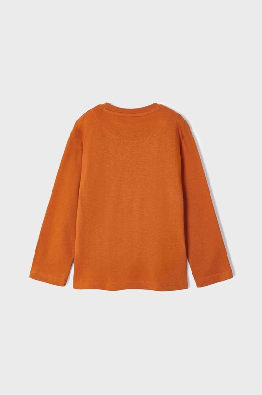 Dětské bavlněné tričko s dlouhým rukávem Mayoral 4023.5C.Mini.9BYX oranžová AW23