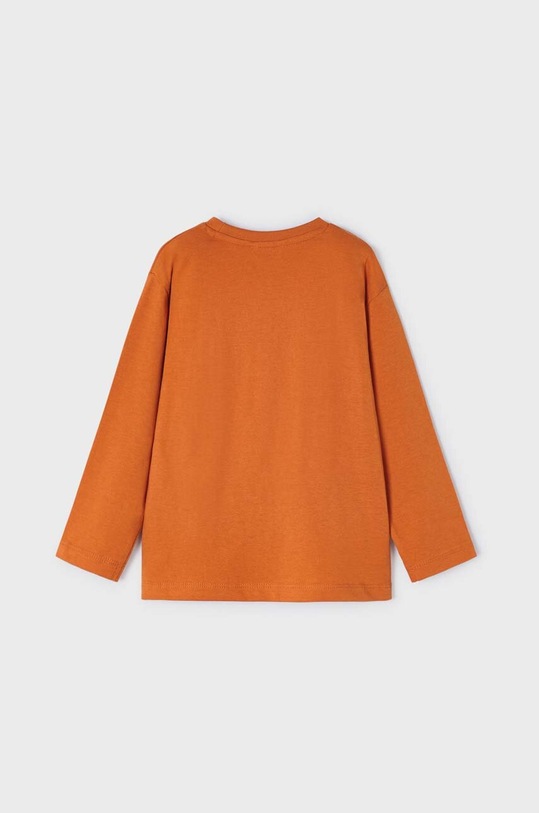 Mayoral longsleeve bawełniany dziecięcy 4028.5E.Mini.9BYX pomarańczowy AW23