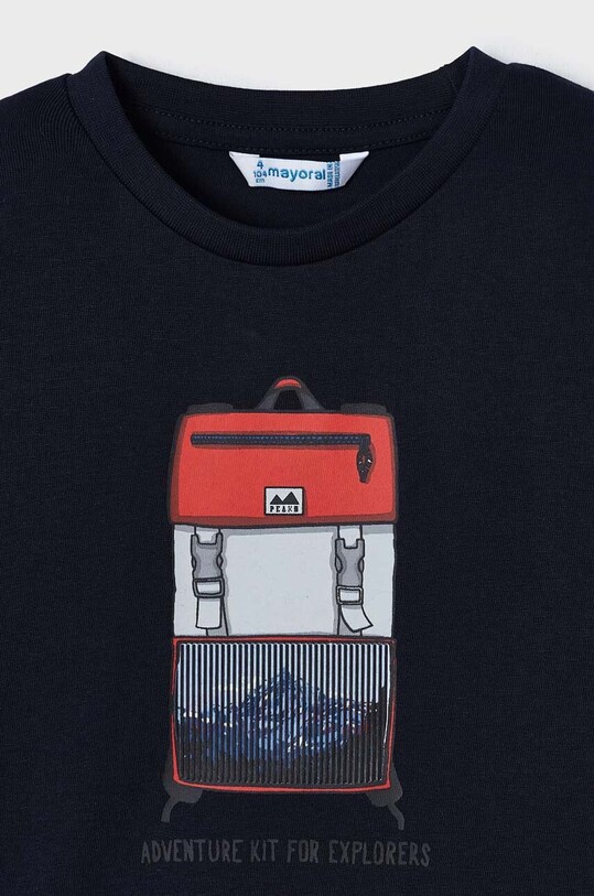 Mayoral longsleeve din bumbac pentru copii bleumarin 4028.5E.Mini.9BYX